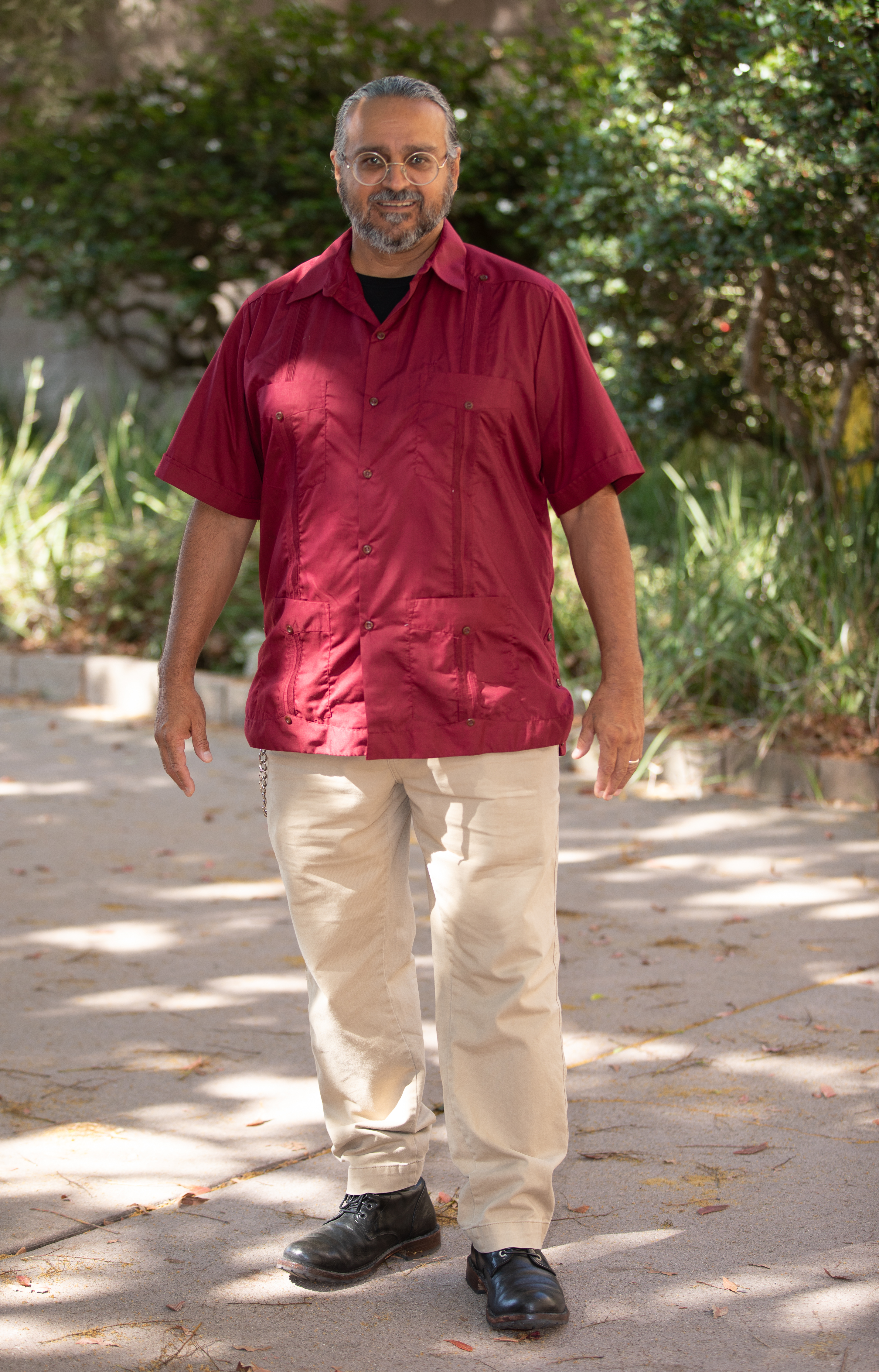 Ben Full Body Photo in Red Guayabera