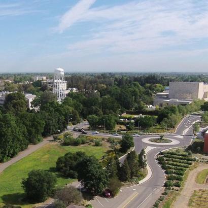 UC Davis campus aerial view