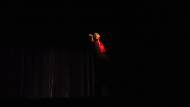 Angel Diaz as El Pachuco in Zoot Suit